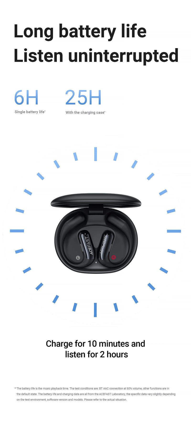 ACEFAST FA002 ACEFIT Air Wireless Bluetooth 5.4 Open-Ear Earphones ENC Call Noise Reduction Earbuds with Ultra Thin Charging Box