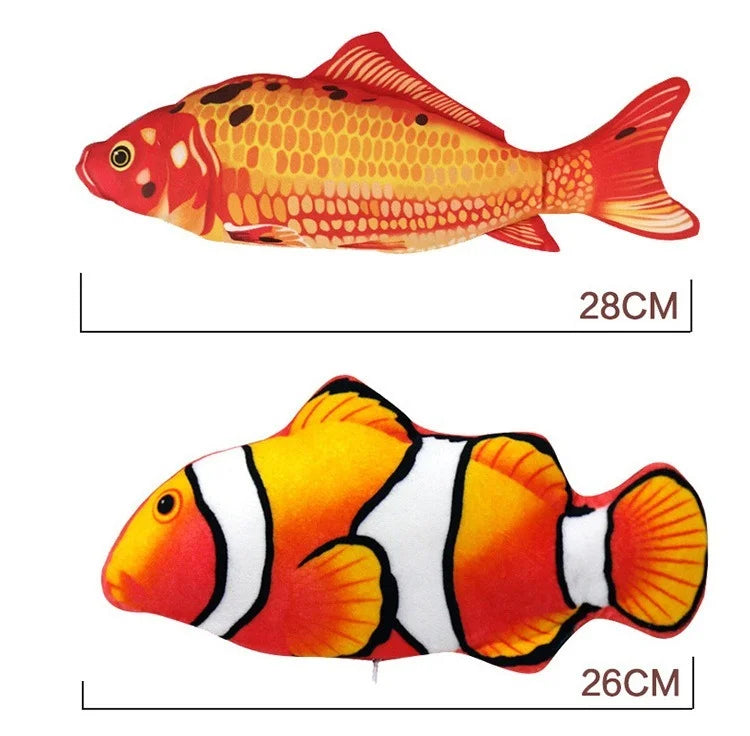 Electric Cat Toy Fish Pet Cat Toys Simulation Fish Swing Kitten Dance Fish Toy Funny Cats Chewing Playing Supplies USB Charging