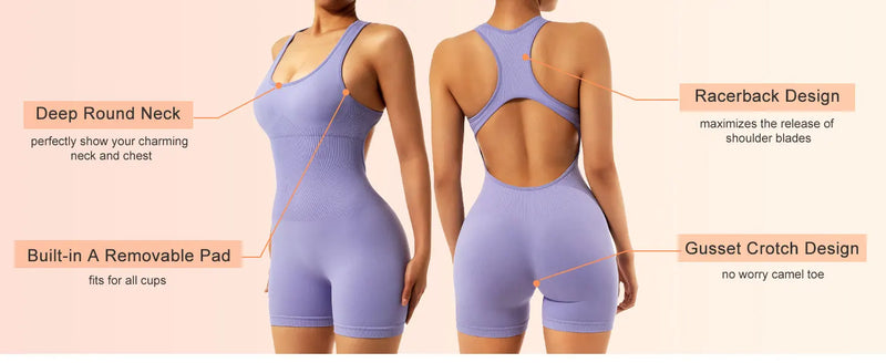 2024 Jumpsuits Women Yoga Shorts Female Sleeveless Sport Romper Bodysuits Summer Yoga Playsuits Skinny Gym Fitness Outfits
