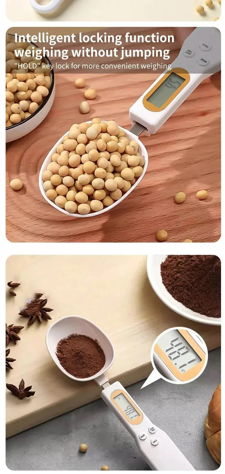 500g Electronic Kitchen Scale Coffee Scoop Digital Measurement With LCD Display Dog Food Milk Powder Tea Weighing Baking Tools