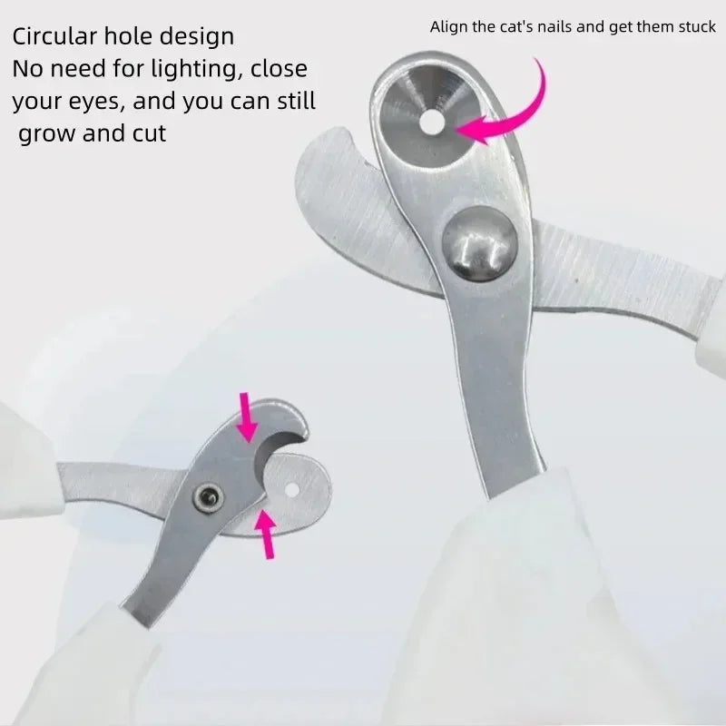 NEW Pets Professional Cat Nail Clippers for Small Cat Dog Stainless Steel Puppy Claws Cutter Pet Nail Grooming Clippers Trimmer