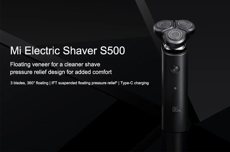 Xiaomi Mijia S500 Electric Shaver 3 Blade Men's Dry & Wet Shaving Washable Beard Shears Beard Trimmer for Mens Electric Shaver