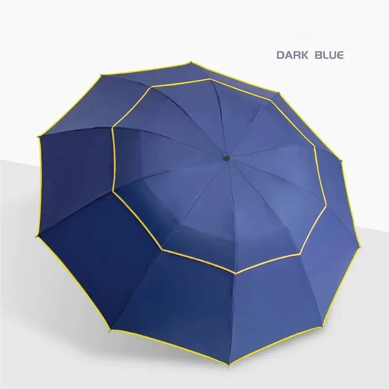 Super Big Top Quality Umbrella Double Strong Rain Woman Windproof Paragua Male Women Sun 3 Floding Fashion Business Men Umbrella