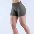 teveo Women's Yoga Shorts Stretch Breathable Peach Hip Hip Fitness Running Shorts Hip High Stretch Sweat Wicks Running Shorts
