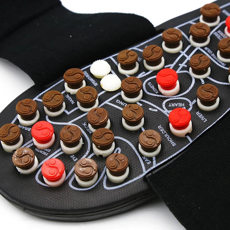 Acupoint Massage Slippers  Massager Shoes For Feet Unisex Home Flip Flop Health Care   Rotating  Feet Chinese Acupressure