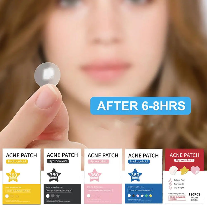 360Pcs Colorful Invisible Pimple Removal Anti-Acne Hydrocolloid Patches Spots Marks Concealer Beauty Makeup Tool Repair Sticker