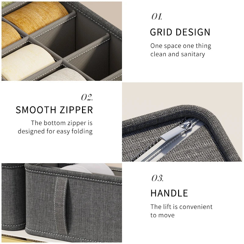 20/6/7/1 Grids Cation PP Sock Bra Pants Simplicity Organizers Of Cabinets And Drawers Home Sorting Boxes Storage Organizer Box