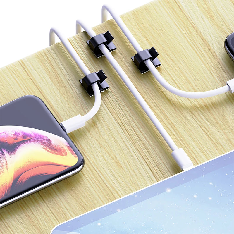 10/20/50/100pcs Cable Clips, Adhesive Cable Organizer Cord Holder, Durable Strong Cable Wire Management for Car, Office and Home