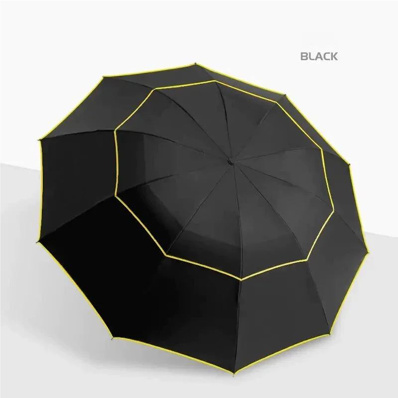 Super Big Top Quality Umbrella Double Strong Rain Woman Windproof Paragua Male Women Sun 3 Floding Fashion Business Men Umbrella