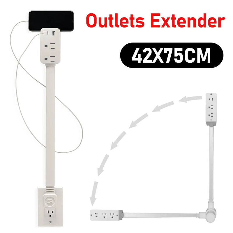 Power Outlet Extender with USB-C – US Plug