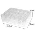 30/14x Clear Rhinestone Boxes Plastic Organizer 5D Nail Art Accessories Containers Art Craft Bead Seed Jewelry Tabletop Storage