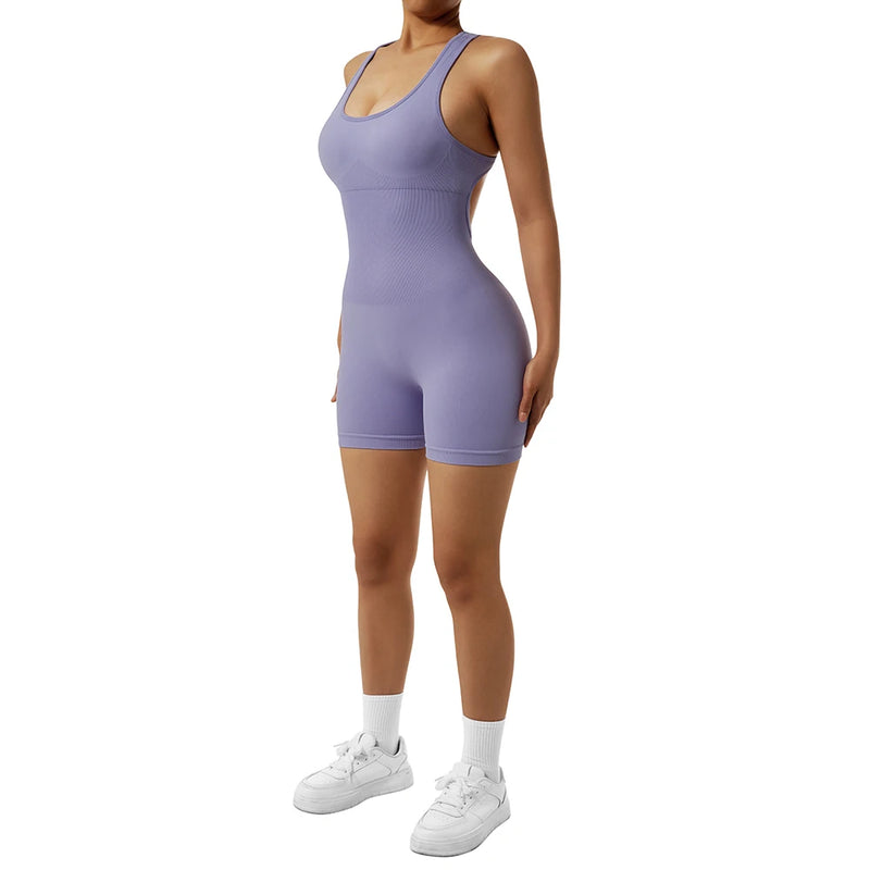 2024 Jumpsuits Women Yoga Shorts Female Sleeveless Sport Romper Bodysuits Summer Yoga Playsuits Skinny Gym Fitness Outfits