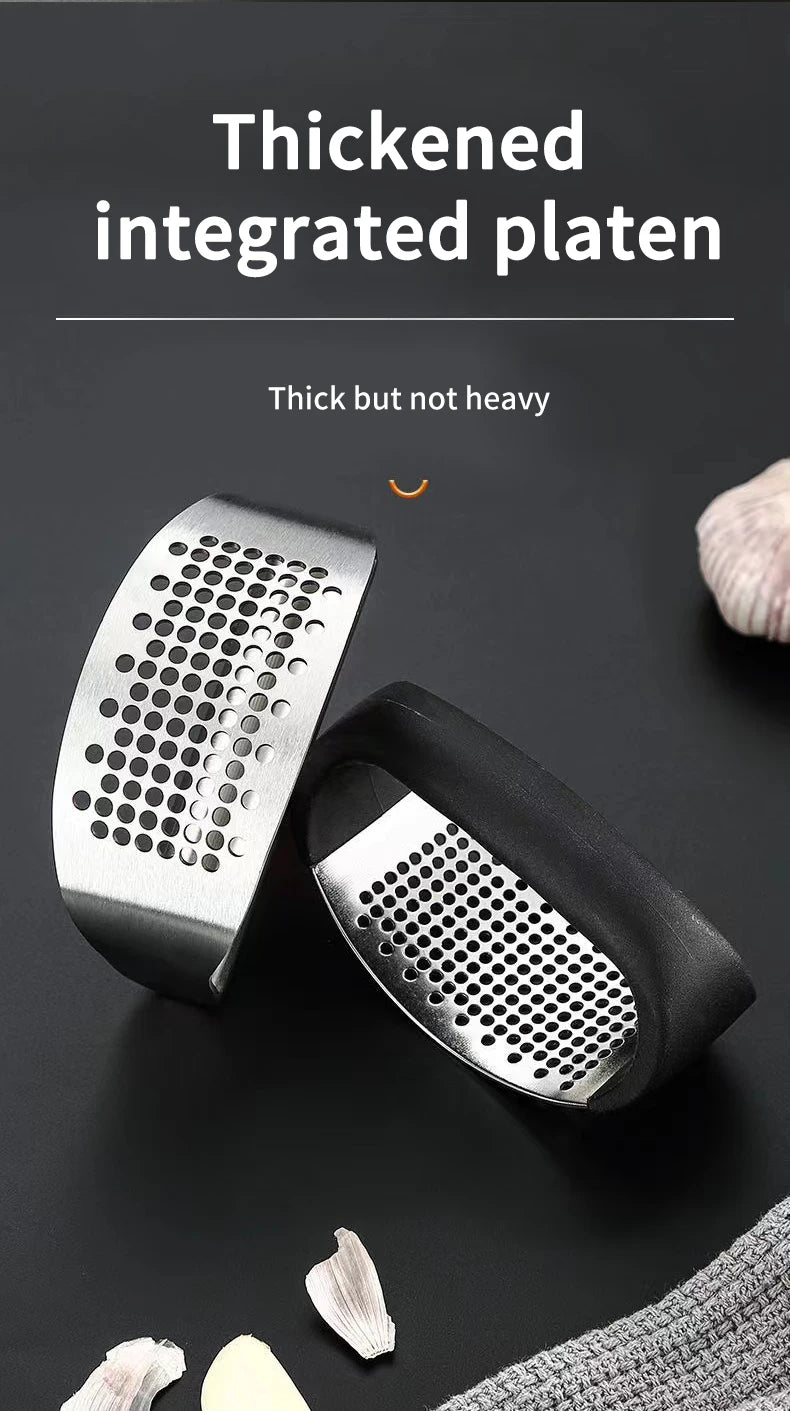 WORTHBUY New Upgraded Stainless Steel Garlic Press Manual Garlic Chopped Ginger Garlic Cutting Mince Tools Kitchen Accessories