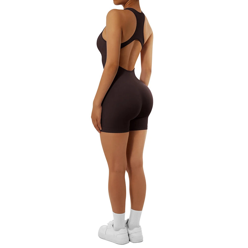 2024 Jumpsuits Women Yoga Shorts Female Sleeveless Sport Romper Bodysuits Summer Yoga Playsuits Skinny Gym Fitness Outfits