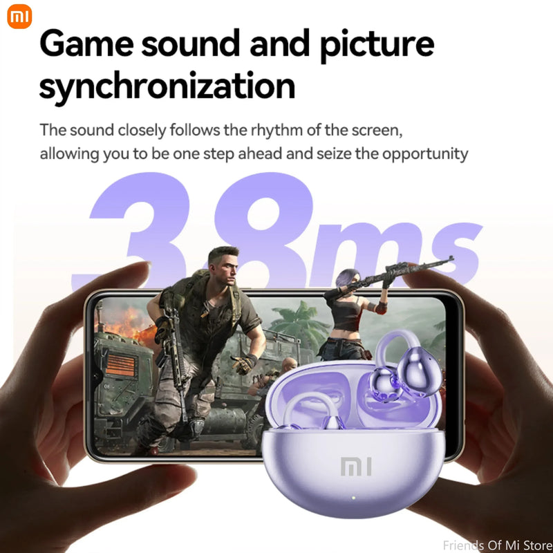 Xiaomi Open Ear Clip Earbuds ENC Wireless Bluetooth5.4 Headphone Noise Cancelling Earphone With Mic For Android iOS