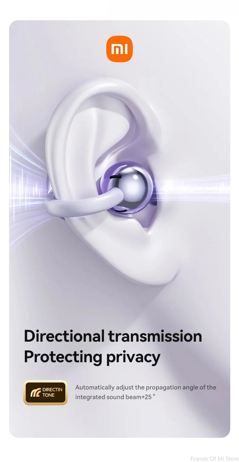 Xiaomi Open Ear Clip Earbuds ENC Wireless Bluetooth5.4 Headphone Noise Cancelling Earphone With Mic For Android iOS
