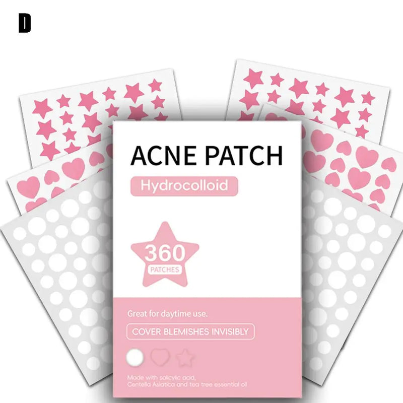 360Pcs Colorful Invisible Pimple Removal Anti-Acne Hydrocolloid Patches Spots Marks Concealer Beauty Makeup Tool Repair Sticker
