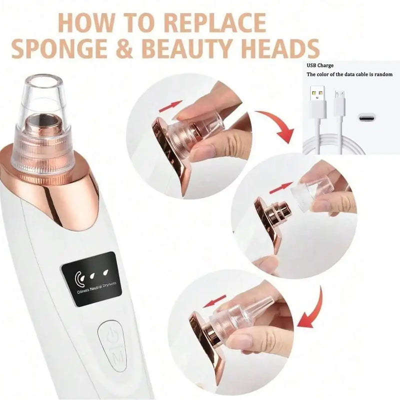 Electric Facial Skin Care Pore Removal Cleanser Vacuum Acne Removal ,Women Blackhead Remover Pore Vacuum,Facial Pore Cleaner