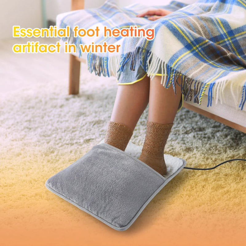 Electric Heating Pad Foot Warmer Soft Plush Thermal Blanket Foot Warming Mat Washable Household Office Heating Mat Health Care