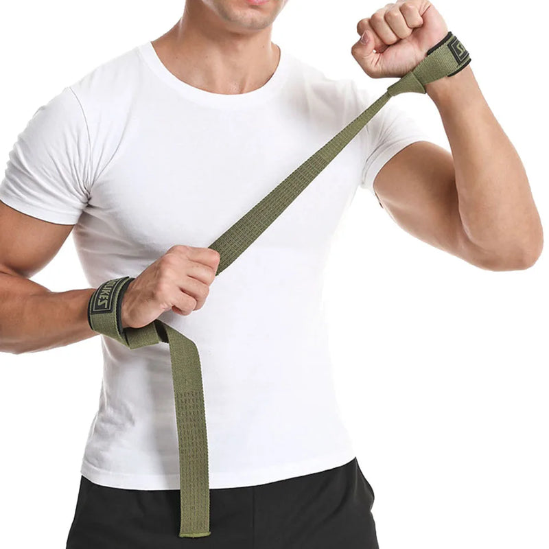 AOLIKES Weightlifting Wrist Straps Strength Training Adjustable Non-slip Gym Fitness Lifting Strap Wrist Support Grip Band