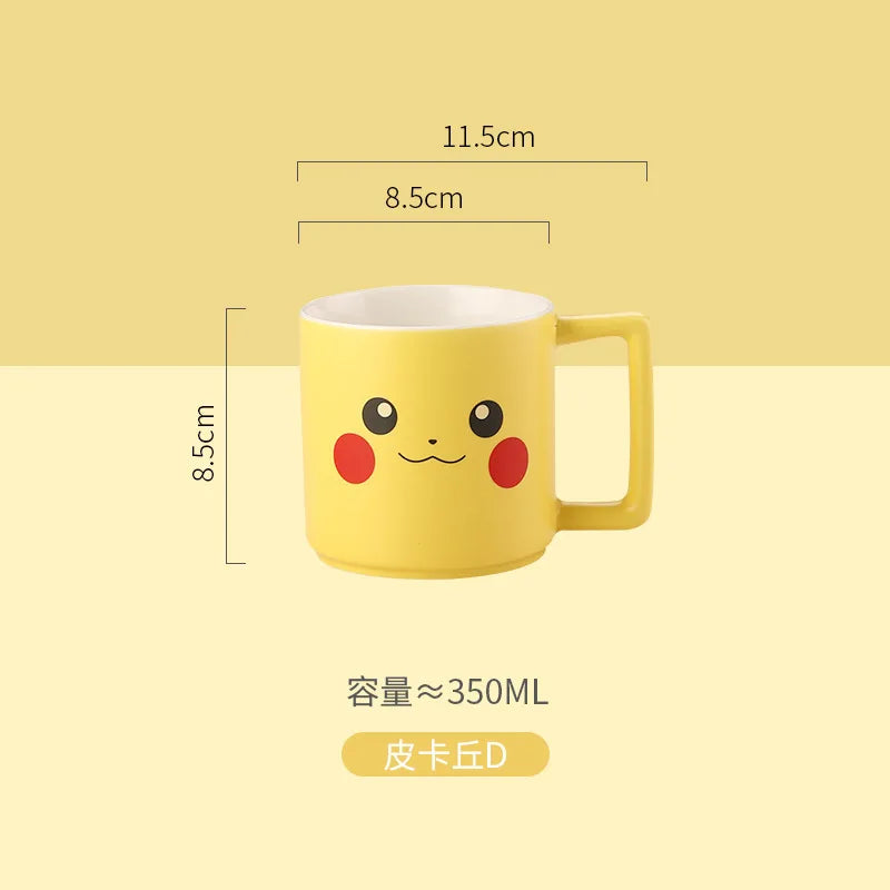 Cartoon Pokemon Pikachu Mug Breakfast Milk Cup Cute Drink Tableware Ceramic Coffee Cup Gift Dessert Kawaii Drinkware Kitchen
