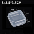 60/6PCS Mini Storage Box Transparent Square Plastic Box Earrings Jewelry Packaging Storage Small Square Box Jewelry Organizer