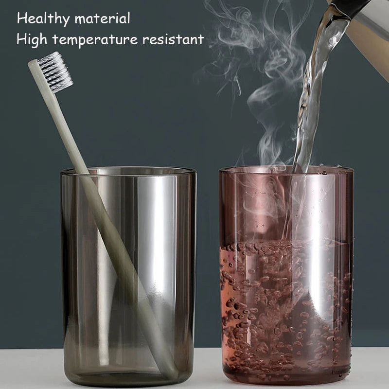 ECOCO Bathroom Toothbrush Holder Organizer with Cup Toothpaste Squeezer Dispenser Wall Storage Rack Bathroom Accessories Shelf