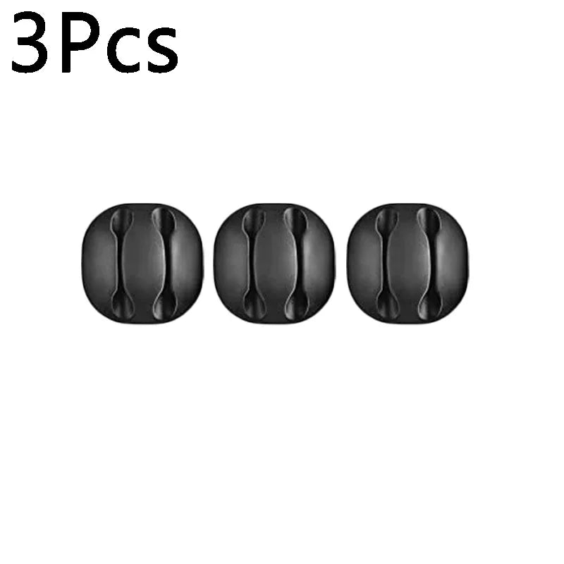 10/1Pcs Self-adhesive Cable Clips Silicone USB Cable Holder Organizer Wire Cord Management Clips for Home Office Desktop Tidy