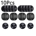 10/1Pcs Self-adhesive Cable Clips Silicone USB Cable Holder Organizer Wire Cord Management Clips for Home Office Desktop Tidy