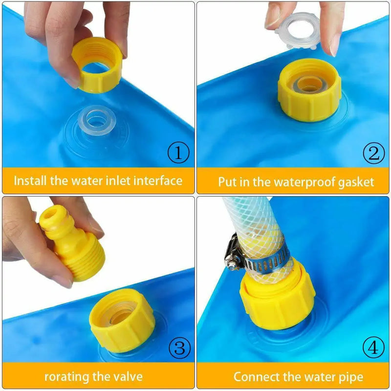 100/170cm Kids Outdoor Funny Toys Children Inflatable Round Water Splash Play Pools Playing Sprinkler Mat Yard Water Spray Pad