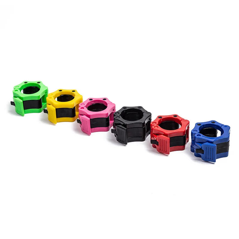 2.5CM 2pcs Barbell Clamps Spin Lock Collars Weight Bar Clips for Weightlifting Strength Training Gym Fitness Equipment