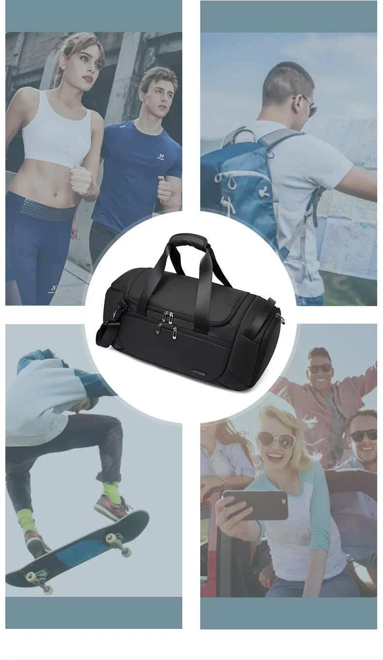 BANGE Sports Waterproof Duffel Bags With Shoe Compartment 21 Inch Gym Bag For Men With Wet and Dry Compartment Travel Bags Gym