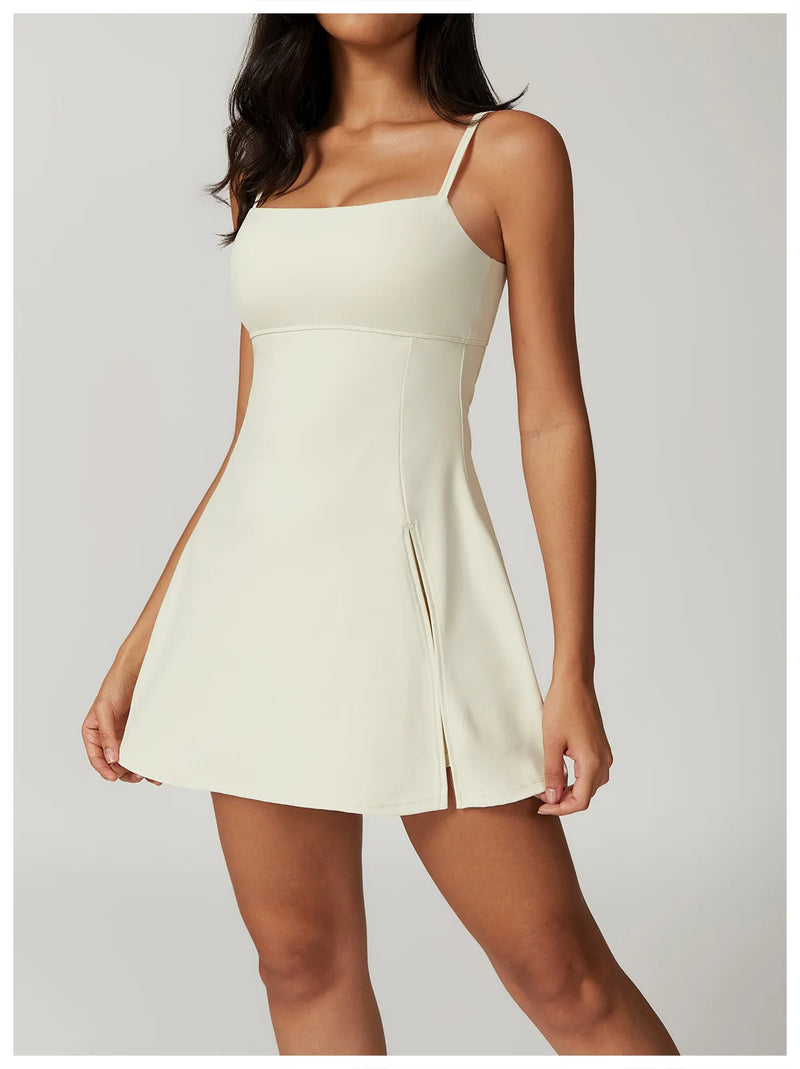 Women's Yoga Rompers Backless One Piece Tummy Control Dress Jumpsuit Padded Sports Bra Romper Fashion Fitness Sportwear