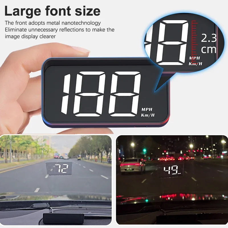 Xiaomi Car Head Up HD Electronics Accessories Display  GPS Speedometer Speed KMH Digital HUD Windshield Projector New Style