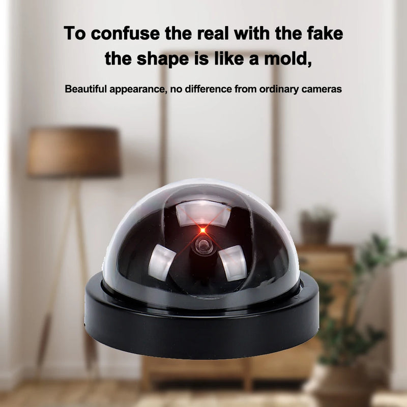 1Pcs Dummy Fake Camera with LED Red Light No Wiring Required Indoor Outdoor Fake Dome Security Camera Protection For Home