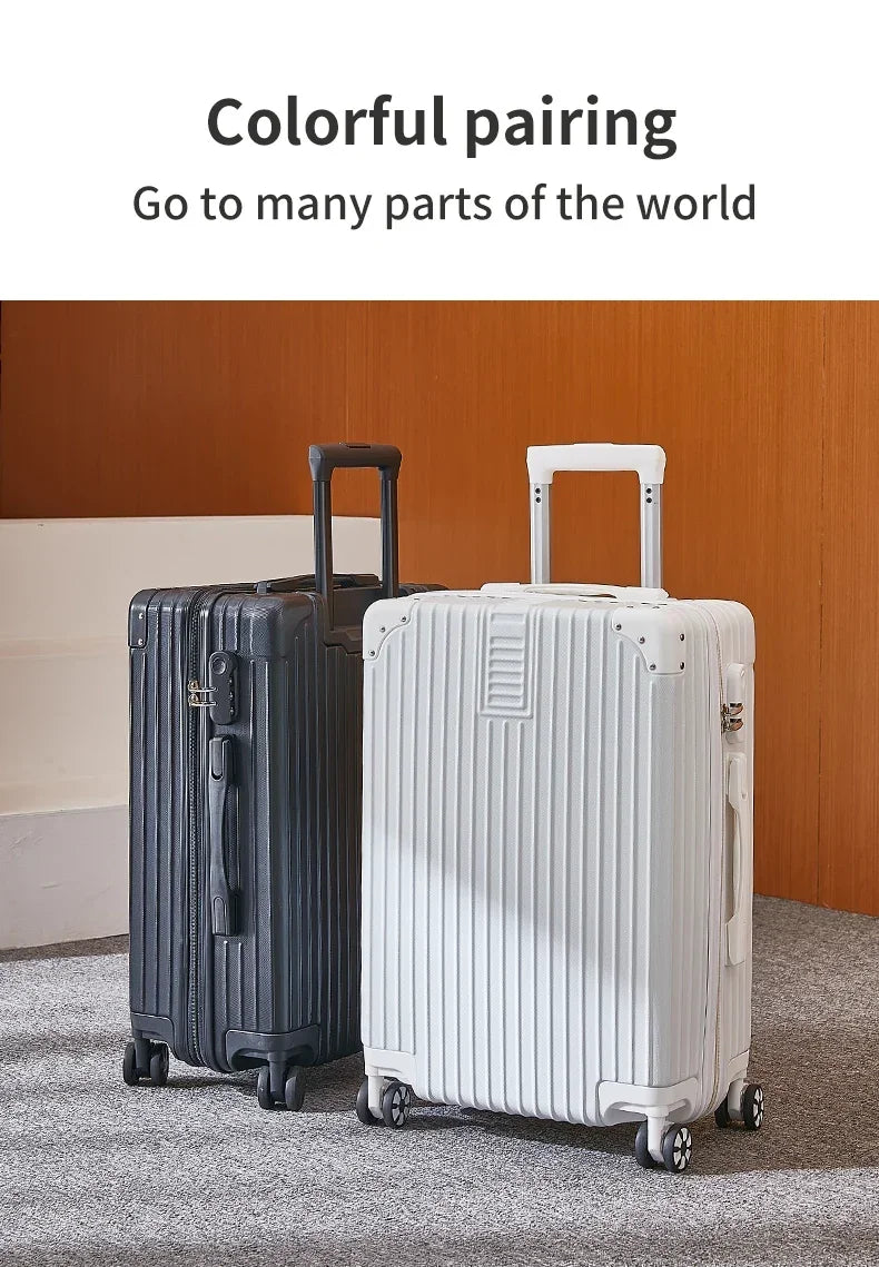 100% Aluminum Magnesium Alloy Travel Luggage Trolley Luggage 20 22 24 26 28 Inch Trolley Luggage Carry-On Luggage With Cup Holde