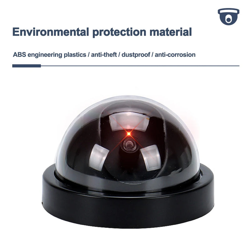 1Pcs Dummy Fake Camera with LED Red Light No Wiring Required Indoor Outdoor Fake Dome Security Camera Protection For Home
