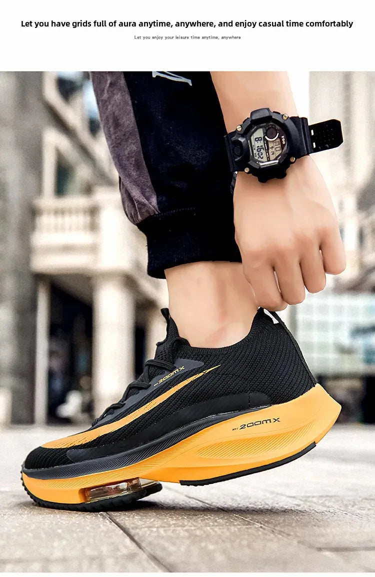 Plus Size New 2024 Spring Air Cushion Sports Men's Running Shoes Unique Fashionable Trendy Lightweight Men's Footwear From China