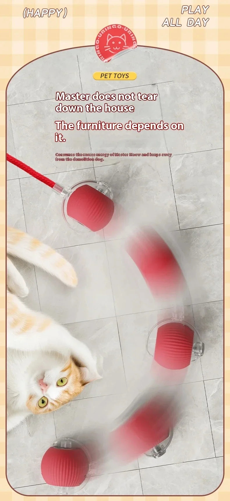 2025 Hot Electric Dog Ball Toys Automatic Rolling Ball Rechargeable Smart Pet Interactive Plush Toy Dog Cat Training