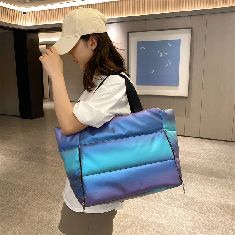 Yoga Mat Bag Women Gym Bag Tote Fitness Sports Large Capacity Travel Shoulder Bag Zipper Storage Bags Winter Ladies Wet Dry Pack