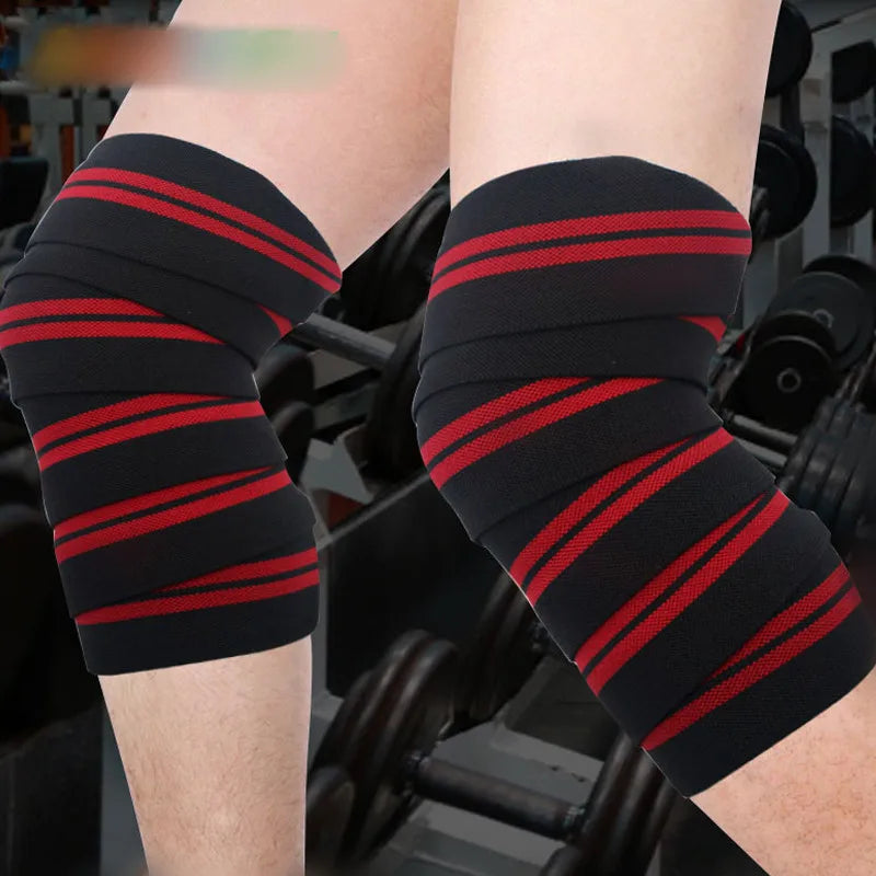 1pc Sports Knee Wraps Straps for Gym Workout Weightlifting Fitness Squats Training Elastic Knee Strap Sleeves Protector