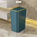 10L Smart Trash Can With One Button Pop Up Lid High Looking Anti Odor Lidded High End Slit Paper Basket For Home Toilets