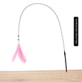 Cat Toy Cat Teaser Stick With Bell Extended Rod Suction Cup Self High And Durable Bite Teaser Tool Replaceable Feather Head