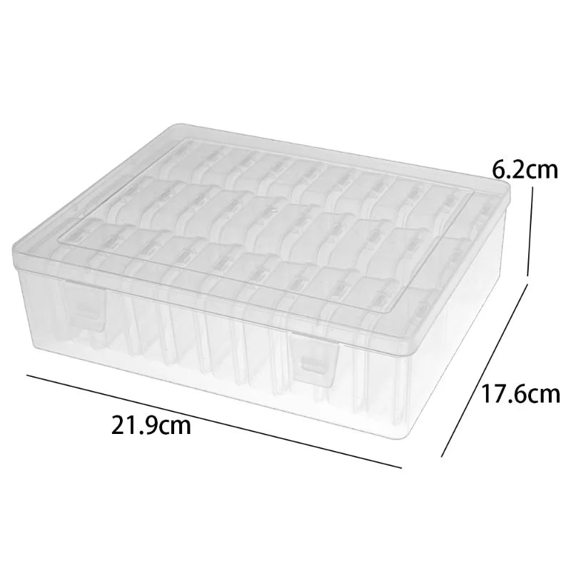 30/14x Clear Rhinestone Boxes Plastic Organizer 5D Nail Art Accessories Containers Art Craft Bead Seed Jewelry Tabletop Storage