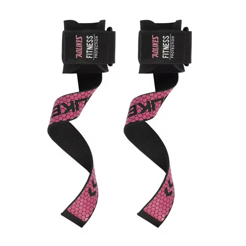 AOLIKES Weightlifting Wrist Straps Strength Training Adjustable Non-slip Gym Fitness Lifting Strap Wrist Support Grip Band