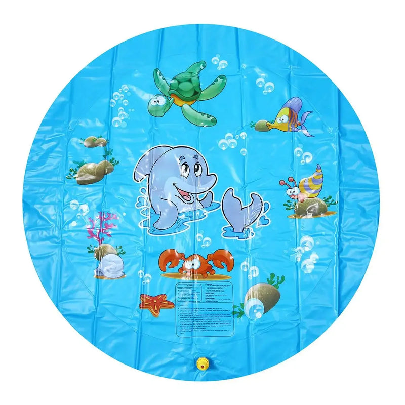 100/170cm Kids Outdoor Funny Toys Children Inflatable Round Water Splash Play Pools Playing Sprinkler Mat Yard Water Spray Pad