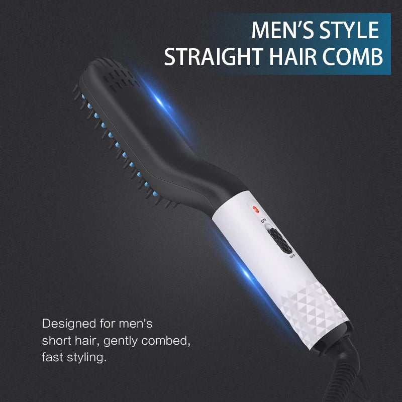 Professional Hair Comb Brush Beard Straightener Multifunctional Hair Straightening Comb Hair Curler Fast Heating Styling Tools