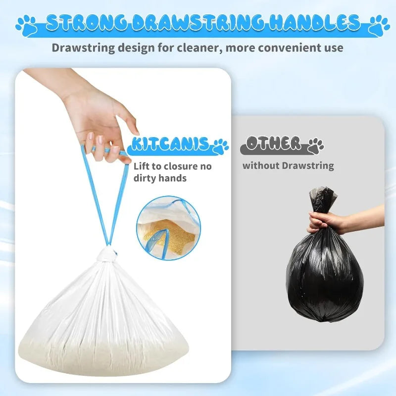 90 Count Cat Litter Bags for Automatic Litter Box Extra-Thick Cat Litter Box Liners for MeoWant/catlink/Tonepie Toilette