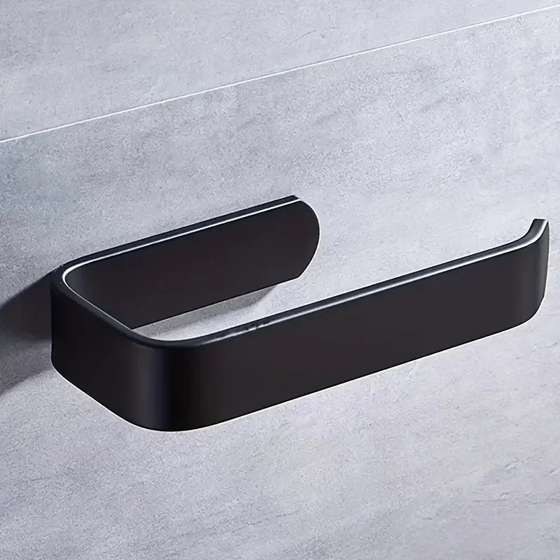 1pc Wall-Mounted Toilet Paper Holder - No Drilling Required, Space-Saving Bathroom Towel Rack & Storage Rack