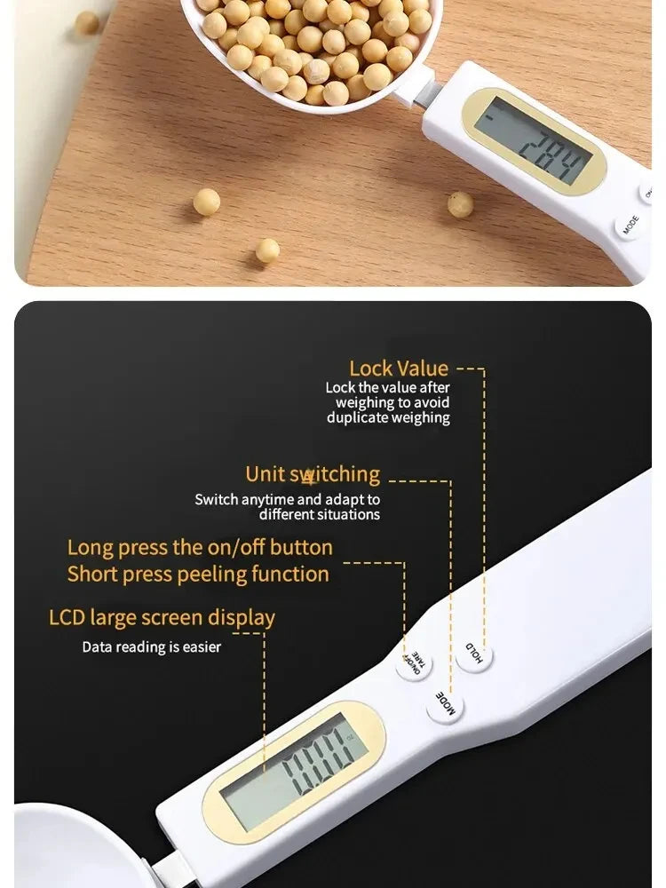 500g Electronic Kitchen Scale Coffee Scoop Digital Measurement With LCD Display Dog Food Milk Powder Tea Weighing Baking Tools